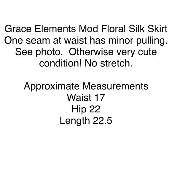 Silk Pencil Skirt Grace Elements Mod Floral sz 14 Pink Green Bold Lettuce Hem - Picture 8 of 14